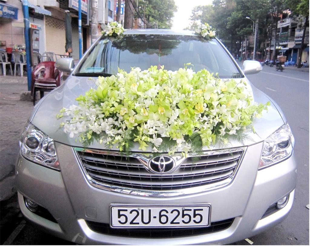 trang trí xe hoa ngày cưới 1
