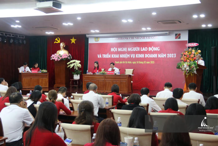 HỘI NGHỊ NGƯỜI LAO ĐỘNG VÀ TRIỂN KHAI NHIỆM VỤ KINH DOANH 2023 - AGRIBANK CHI NHÁNH SÀI GÒN
