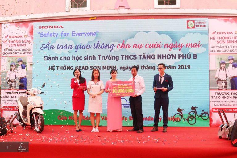 LÁI XE AN TOÀN TẠI TRƯỜNG THCS TĂNG NHƠN PHÚ B - HEAD HONDA SƠN MINH
