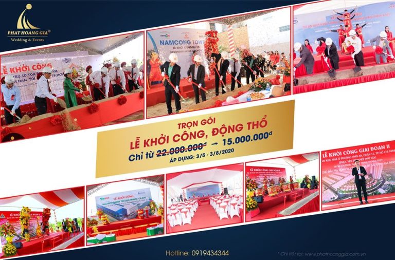 TRỌN GÓI KHAI TRƯƠNG - KHÁNH THÀNH, KHỞI CÔNG - ĐỘNG THỔ CHỈ TỪ 9.999.000Đ
